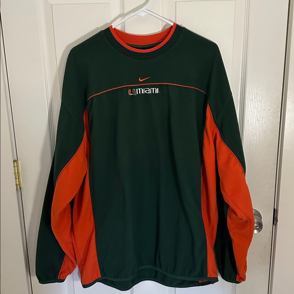 Nike Dark Green and Orange Long Sleeve